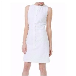 NWT Southern Proper White Seersucker Scallop Dress
